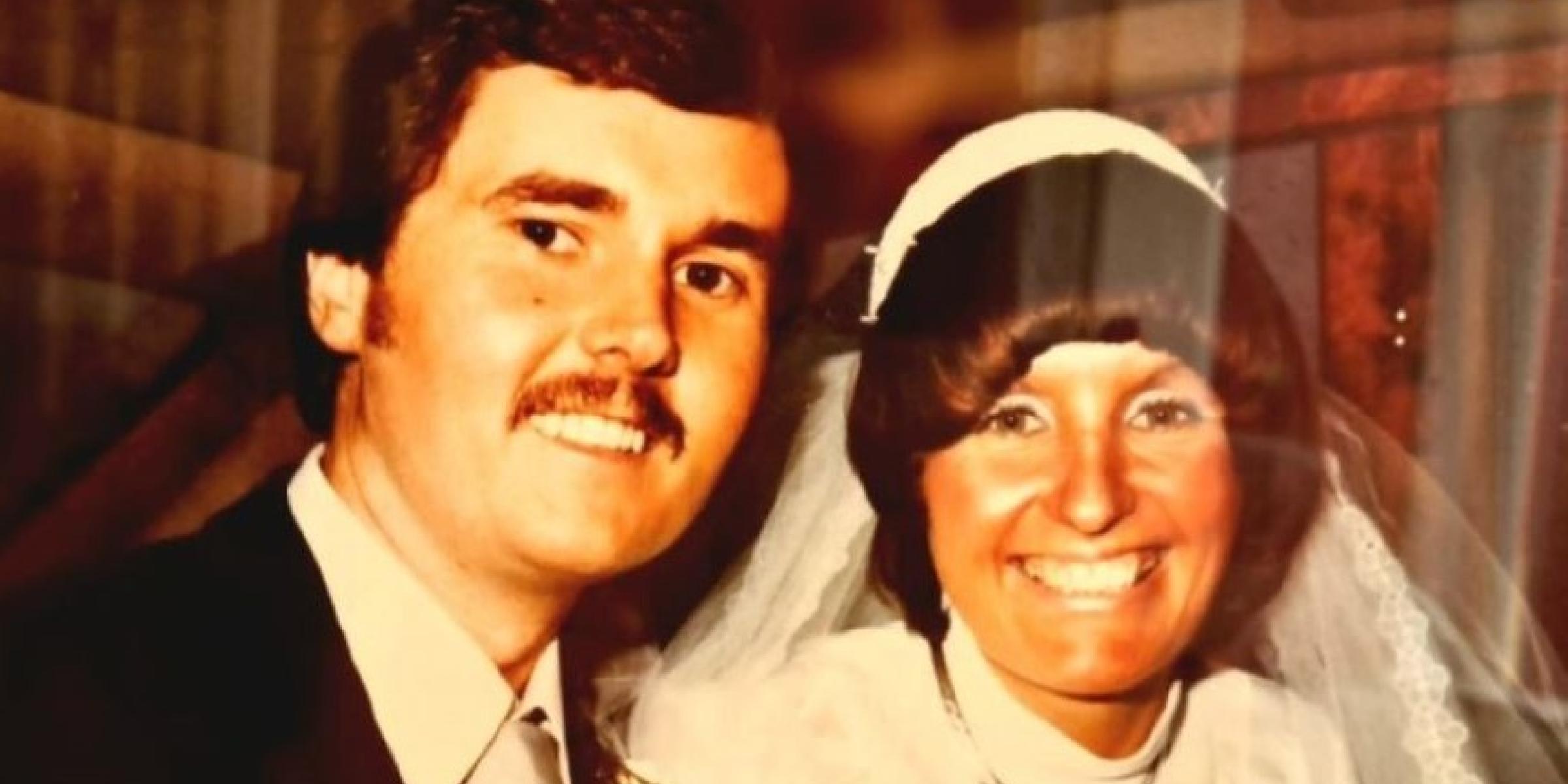Bill and Jo on their wedding day