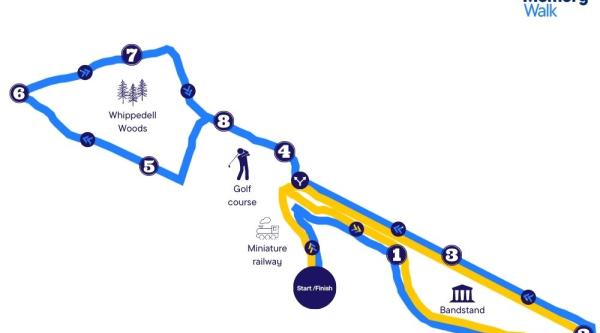 Map showing the route for Watford Memory Walk
