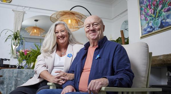 Forget me not Appeal supporters Alison and Geraint
