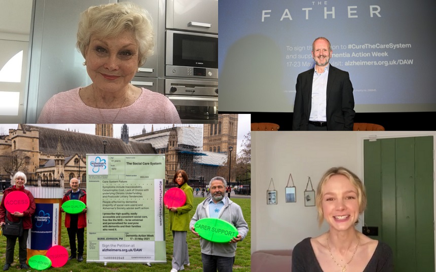 A selection of celebrities supporting Dementia Action Week