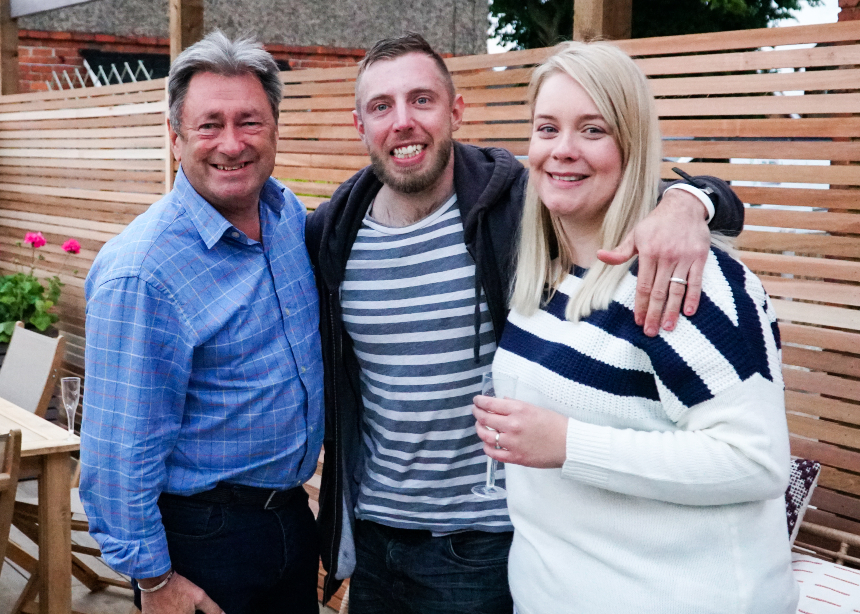 Alan Titchmarsh with Daniel and Jordan