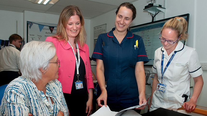 Staff on Southampton General Hospital's specialist dementia ward
