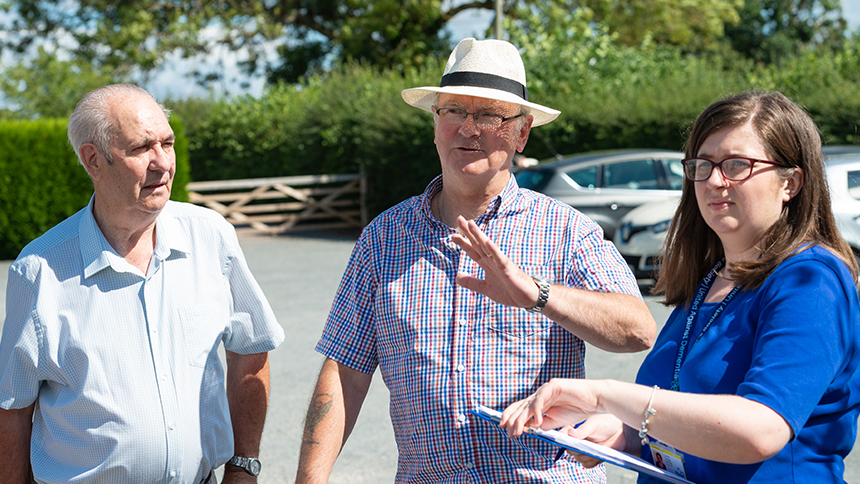 A group checking how a venue could become more dementia friendly