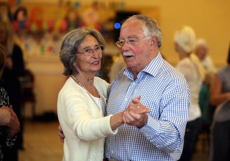 Malcolm Joyce and his late wife Jean dancing