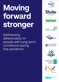 The first page of a report with the heading 'Moving forward stronger'