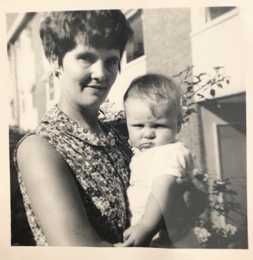 Rhod Gilbert as a baby with his mum