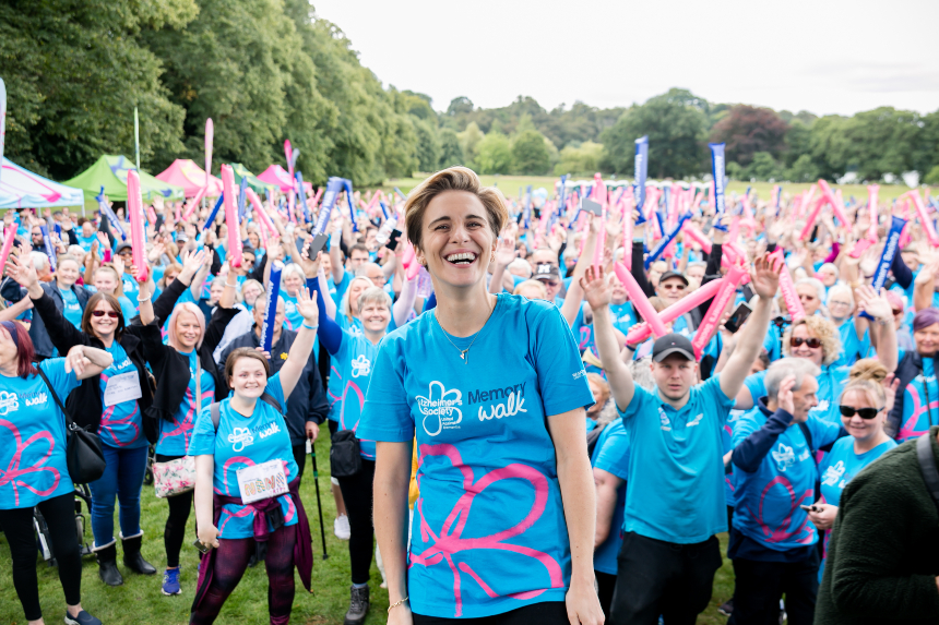 Vicky McClure on stage ahead of Memory Walk