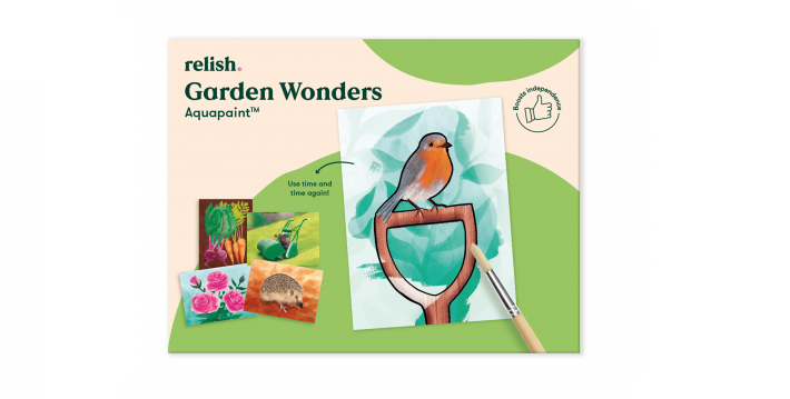 An aquapaints painting set with the theme 'Garden wonders'