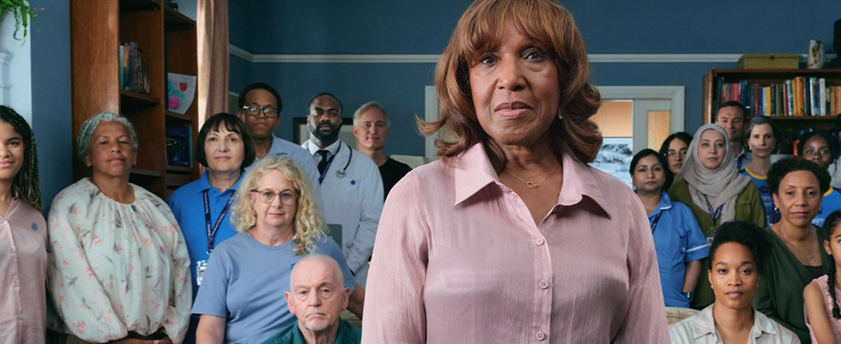 Beat dementia - a group of people from the tv advert facing the camera