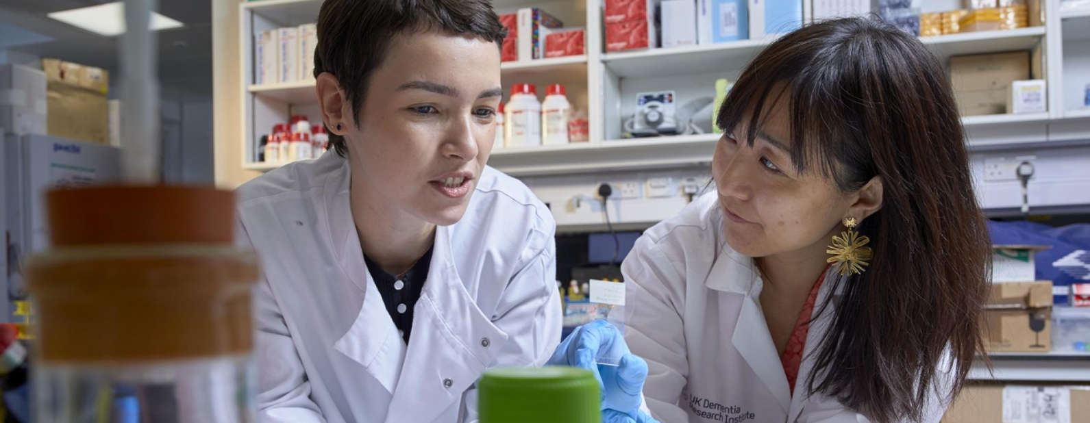 Two female researchers in the lab