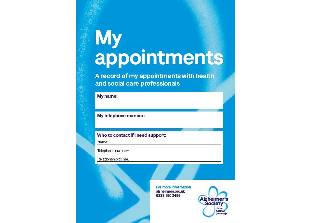 Front cover of My appointments booklet