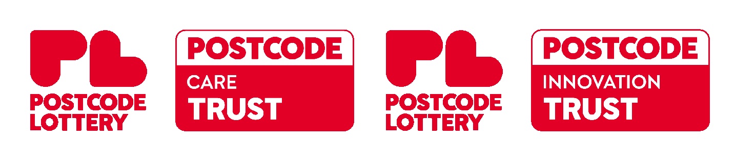 Postcode Lottery Care Trust and Postcode Lottery Innovation Trust logos
