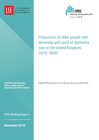 Projections of older people with dementia and costs of dementia care in the United Kingdom 2019-2040