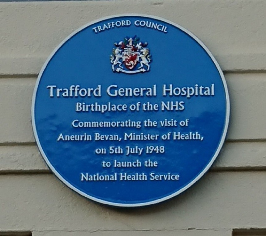Trafford General Hospital blue plaque
