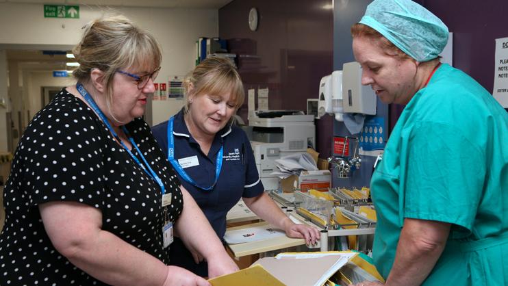 Staff at James Paget University Hospital.