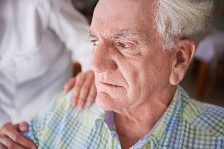 Stock image of angry man.