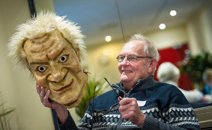 Carer John at Nottingham Theatre Royal's Pantomime workshop.