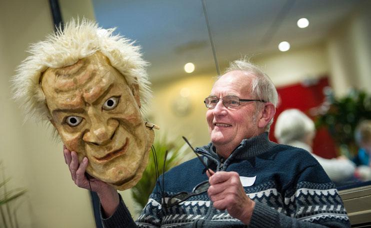 Carer John at Nottingham Theatre Royal's Pantomime workshop.