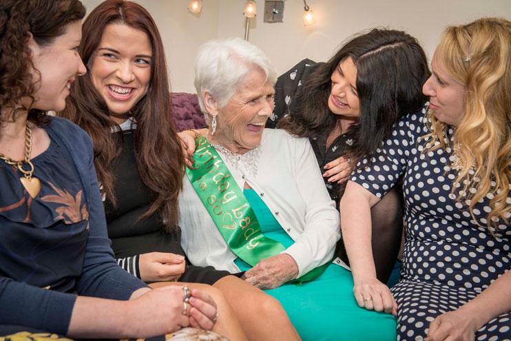 Wee V with her granddaughters.