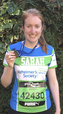 Clinical fellow Sarah Richardson after the Great North Run