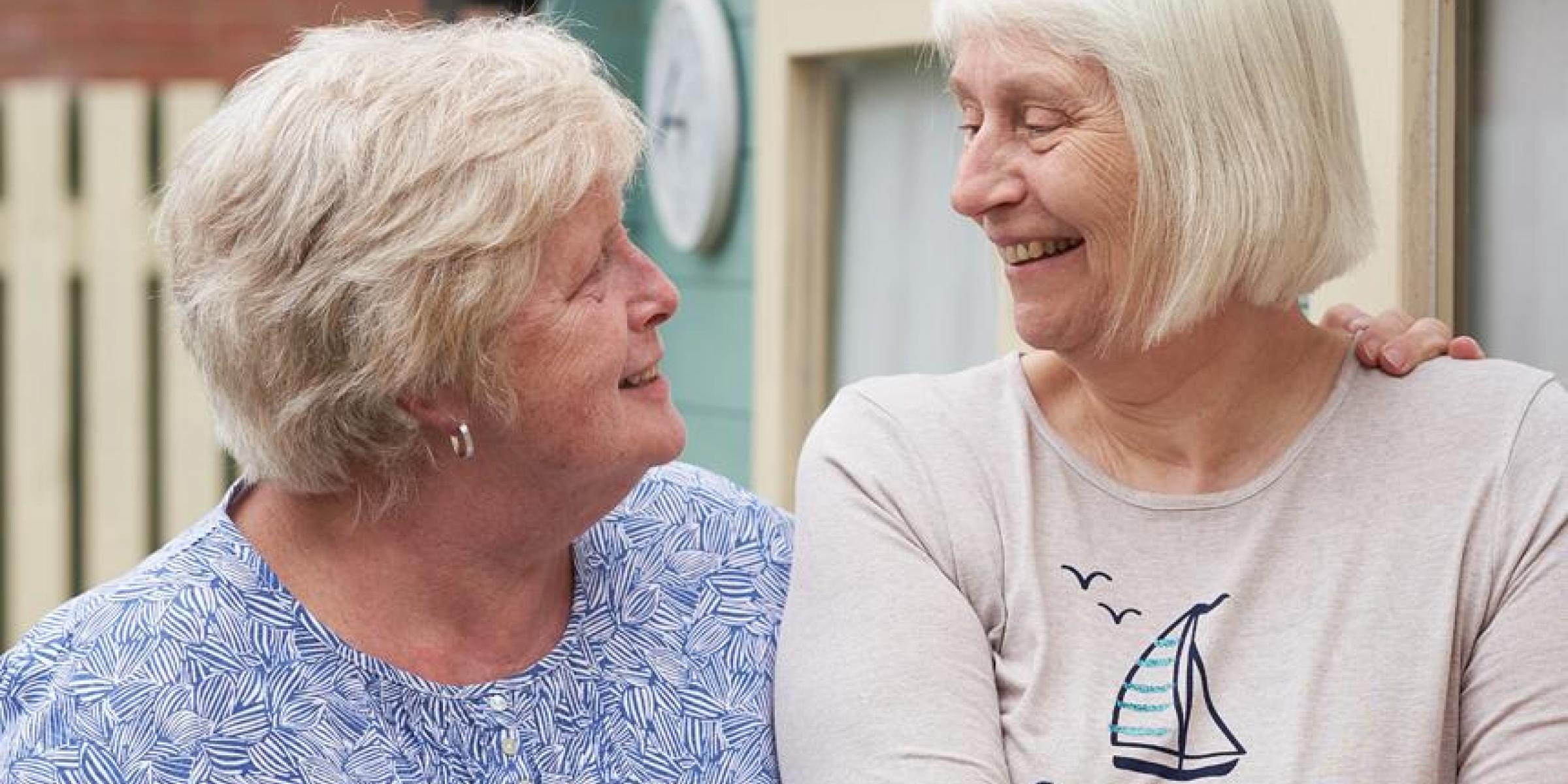 Chris Maddocks with her partner Heather.