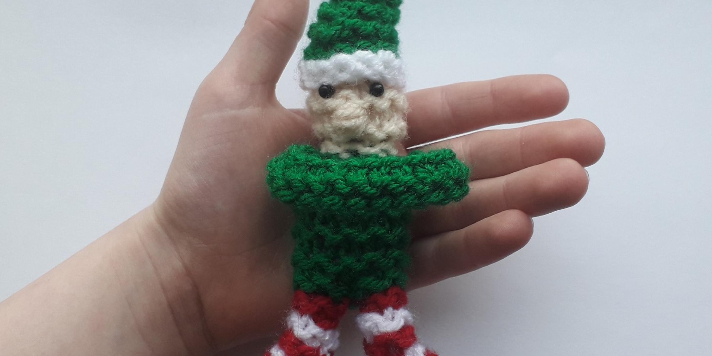 Knitted snuggle elf blog