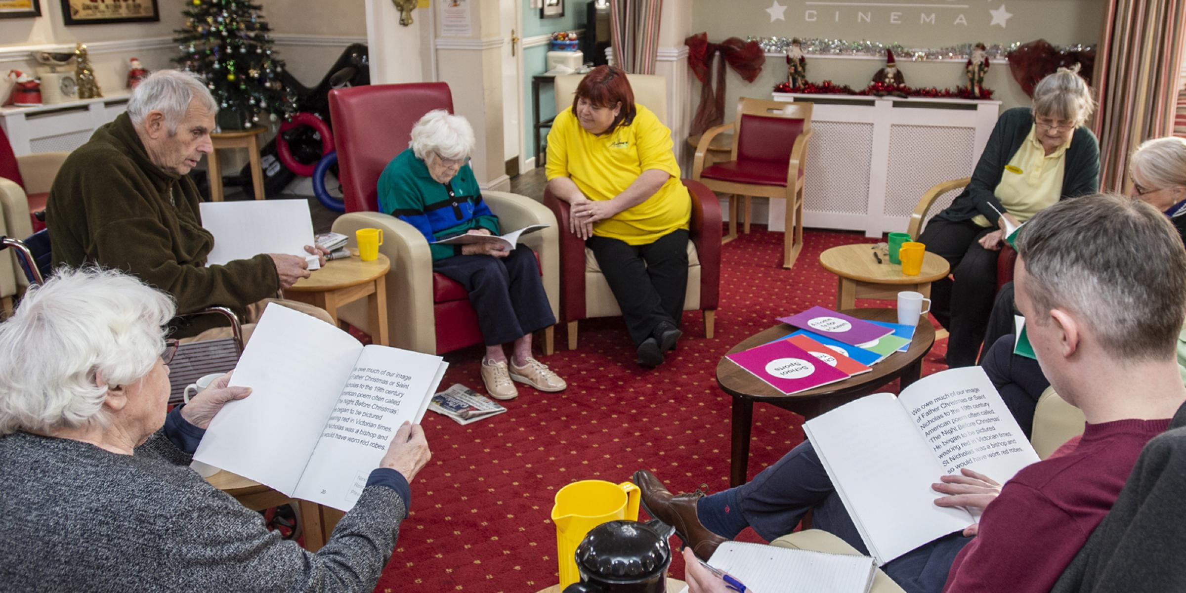 The book club at Ashbourne Lodge care home
