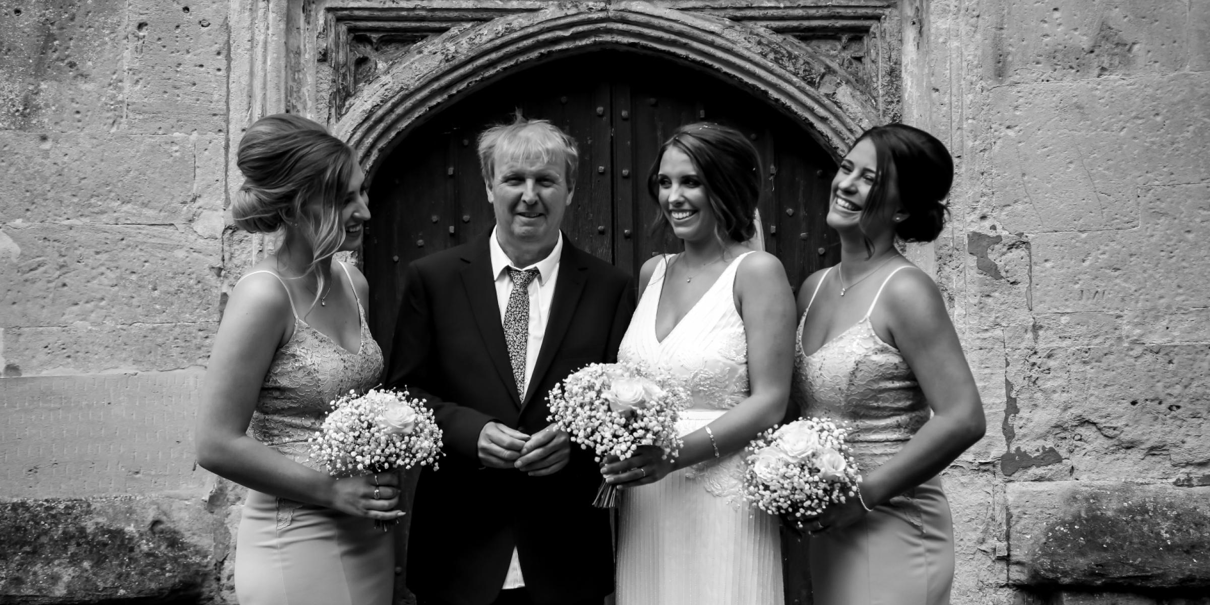 Rachel with her sisters and dad