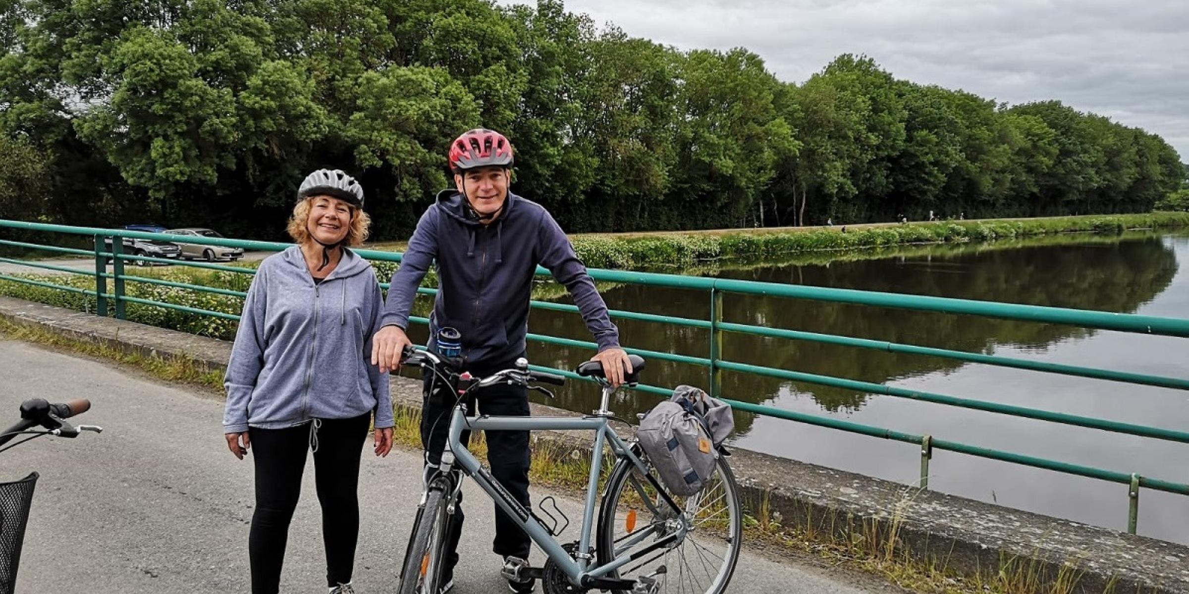 David and Susanne on a bike ride