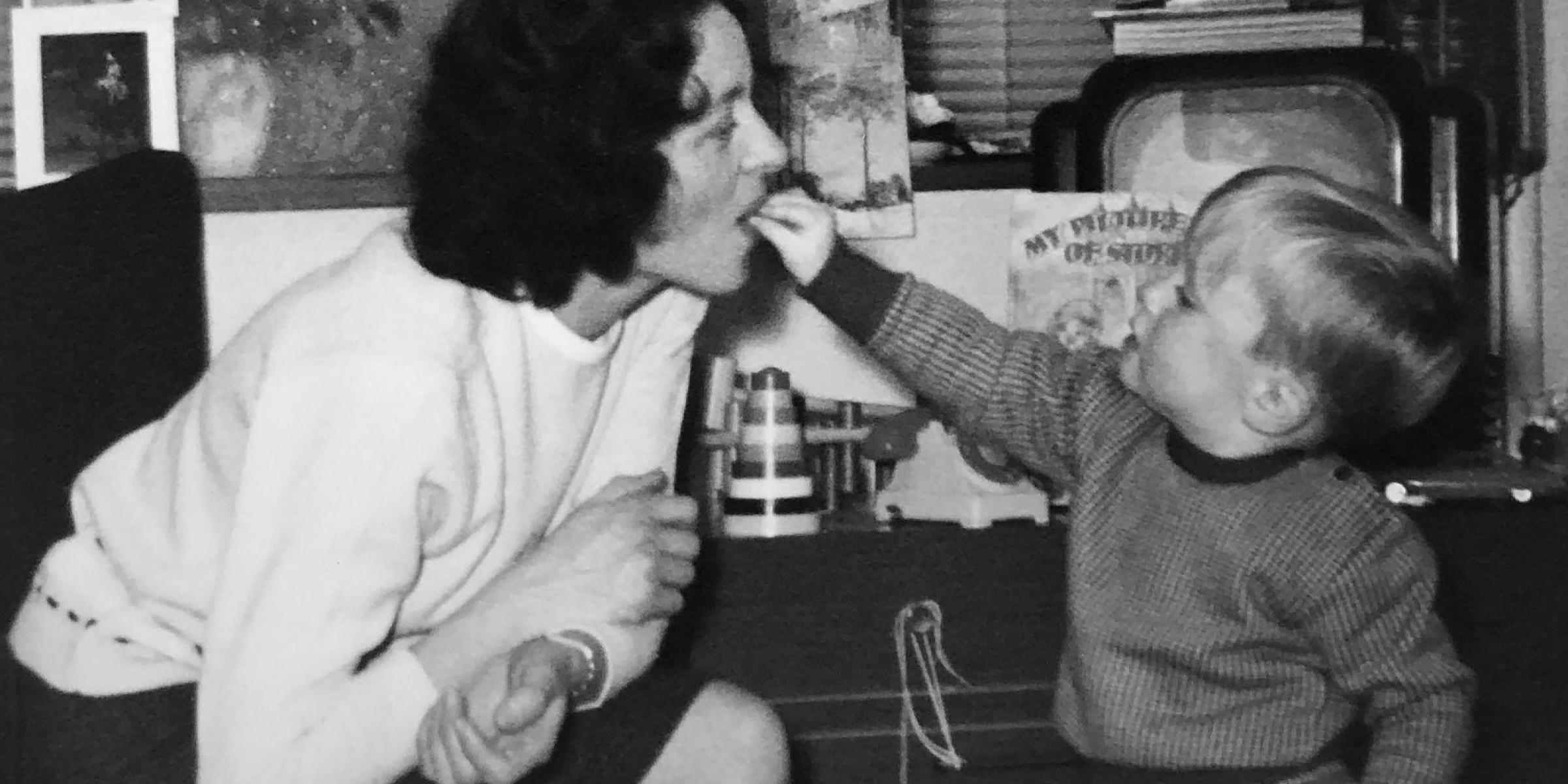 Martin Dewhurst as a boy, with his mother