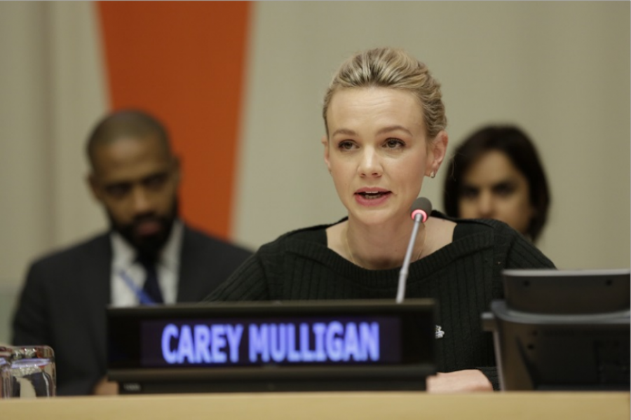 Carrey Mulligan addressing the UN