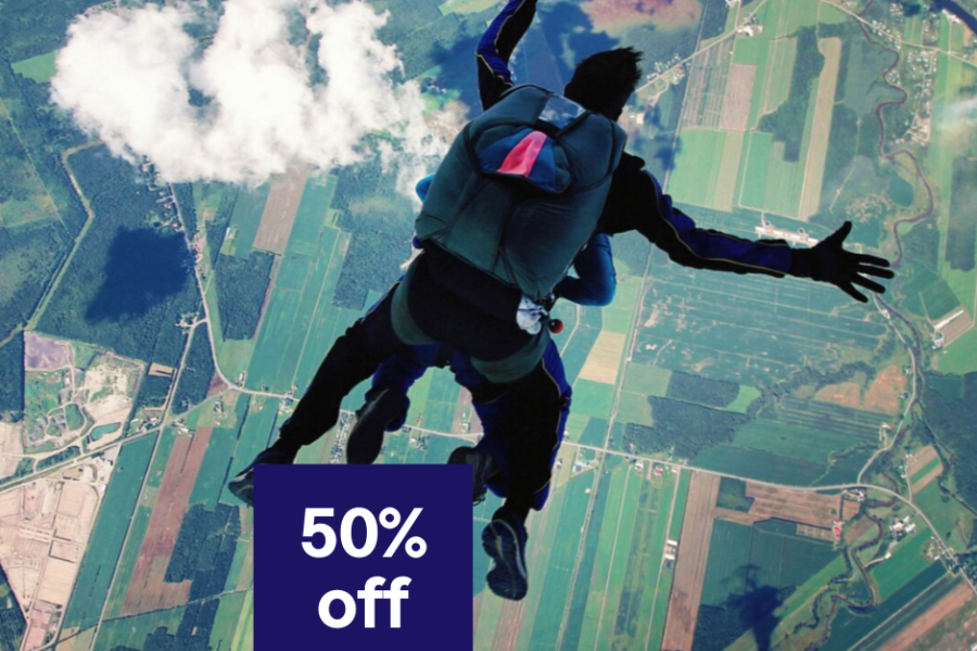 Skydive Day August 50% off 