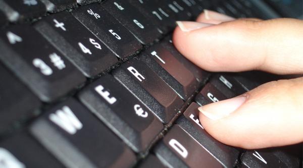 Typing on a computer keyboard