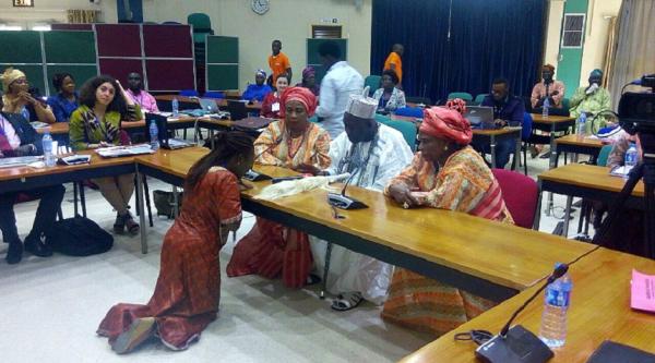 A room full of volunteers in Nigeria