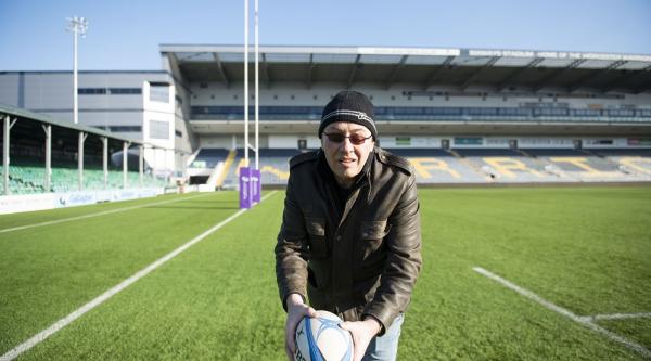 Person with rugby ball