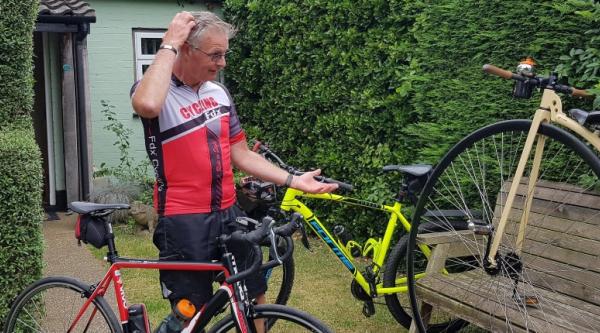 Peter Berry and his bikes