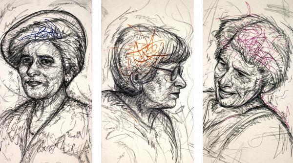 Aneae's drawings of her grandmother