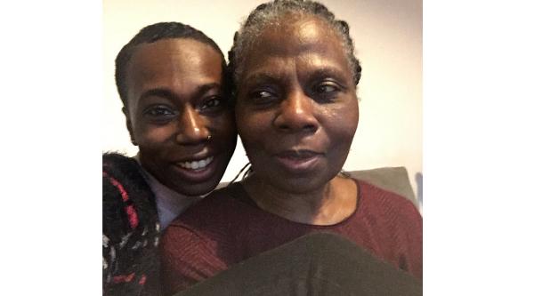 A selfie of Loretta with her mum
