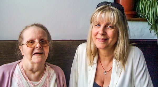 Julia and Gladys at home together