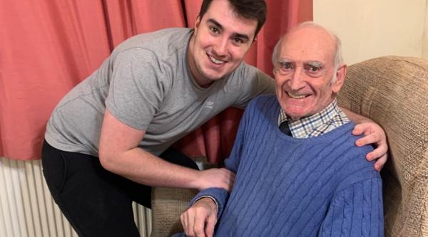 Tom and his grandad John before he was moved into care