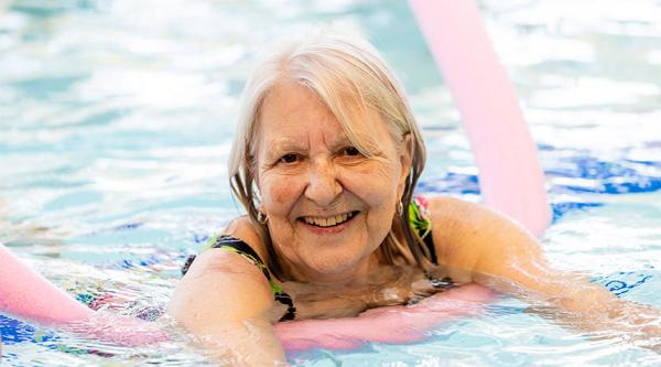 Person in swimming pool