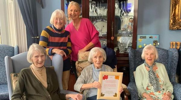 Arlene Culbert and Richmond Nursing Home residents