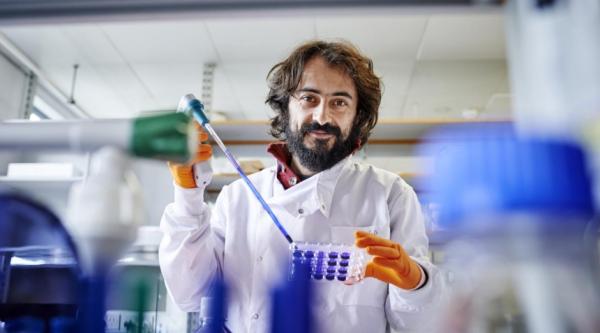 An Alzheimer's Society researcher in the lab