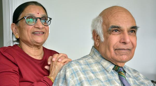 Dinesh Gohil with his wife, Rasila