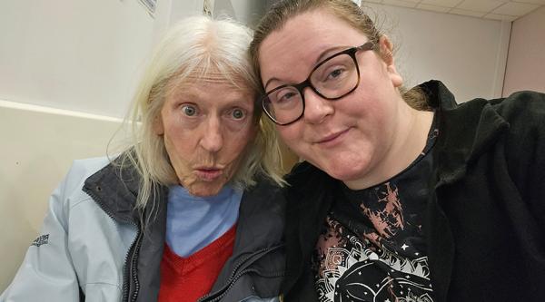 Hannah Cochrane with her mum Gwen