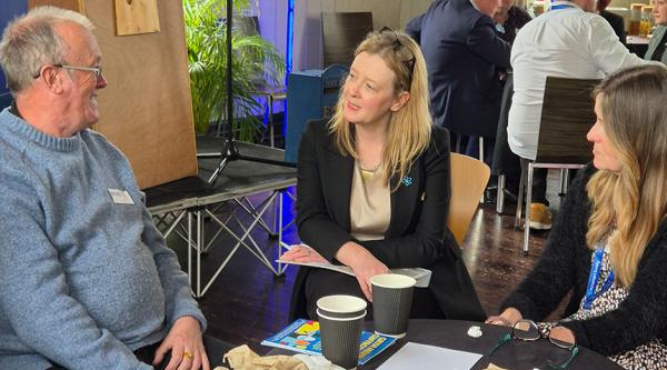 Person with dementia speaking to a Member of the Senedd