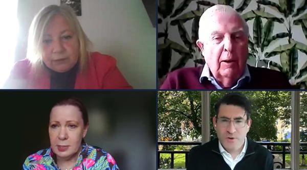 People with dementia and researchers on a Zoom call