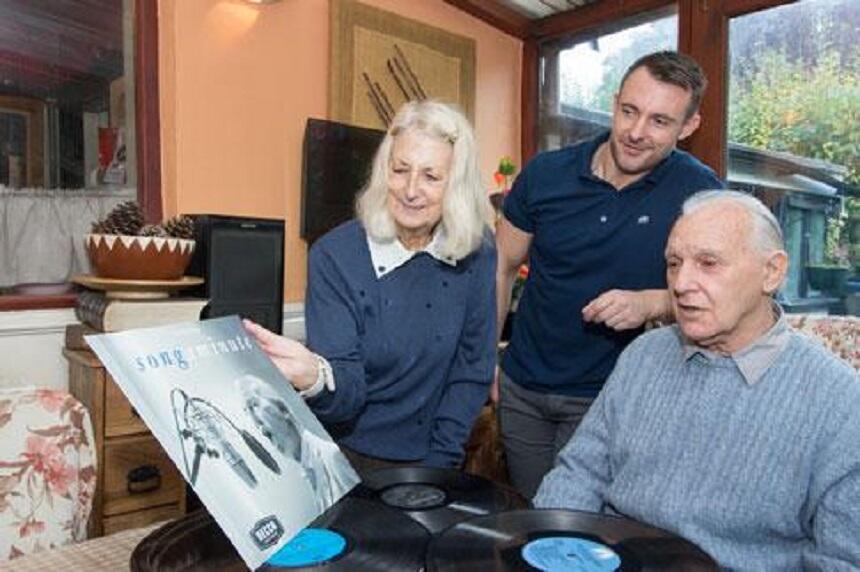 Simon McDermott with his dad and mum 
