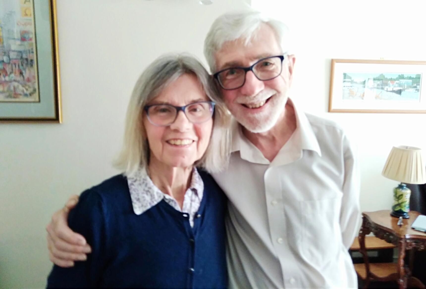 Tony Ward with his wife Sheila in June 2019