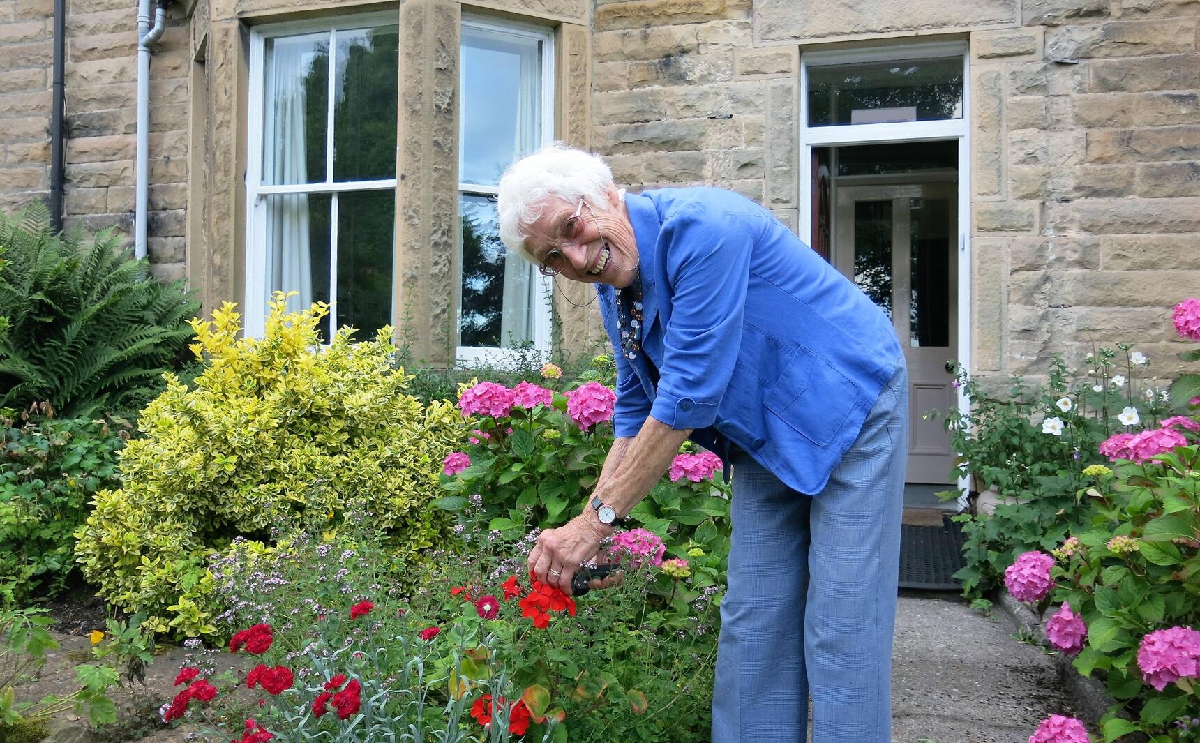 Prue in the garden